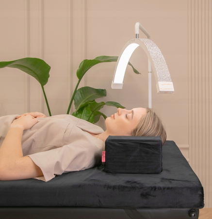 Łóżko Kosmetyczne Składane Przenośne do Stylizacji Rzęs Aluminiowe 60 cm + Poduszka Profilowana