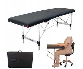 Łóżko kosmetyczne do stylizacji rzęs SPACE 70 cm - Czarne