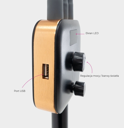 Lampa Kosmetyczna Duo Podwójna Przedłużania Rzęs Makijaż Długa Regulowana