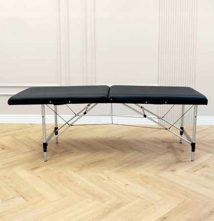 Łóżko Kosmetyczne Stół do Stylizacji Rzęs Składane Aluminiowe 60 cm