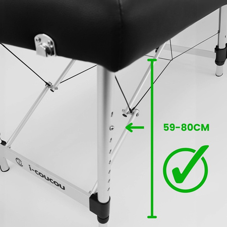 Stół Łóżko Masażu Składany Aluminiowy Przenośny Leżanka 2-Segmentowy