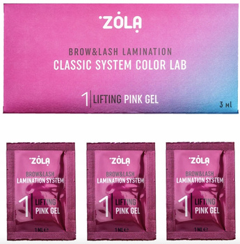 Żel do laminacji rzęs i brwi ZOLA Color Lab 01 Lifting Pink Gel 3ml