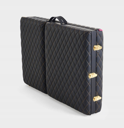 Pikowane łóżko kosmetyczne do rzęs 3-SEG Space Gold - Czarne