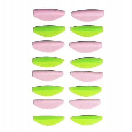 Zestaw wałeczków silikonowych Zola Round Curl Pink & Green (S, S1, M, M1, L