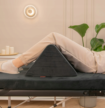 Poduszka Klin Kosmetyczna Welurowa Makijażu Przedłużania Rzęs Czarna