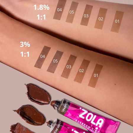 ZOLA Farba do brwi z kolagenem 15ml. 02 warm brown