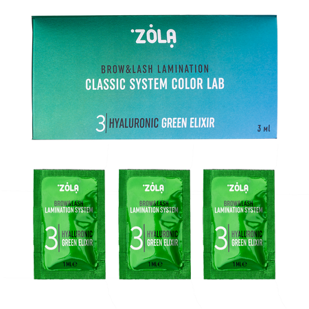 ZOLA Color Lab 03 Hyaluronic Green zestaw saszetek 3 x 1ml
