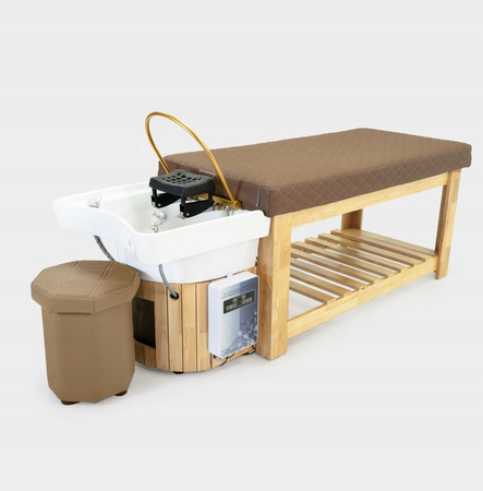 Myjka Masażu Głowy Ceramiczna Misa Armatura Włosów Parowa Salonu Leżanka