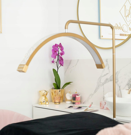 Lampa kosmetyczna do przedłużania rzęs POL Moon II z cyrkoniami GOLD