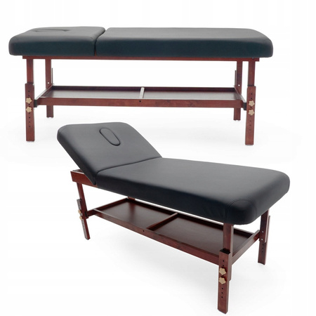 Stół Łóżko Masażu Leżanka Drewniany Dwusegmentowy Regulowany Drewno Pianka