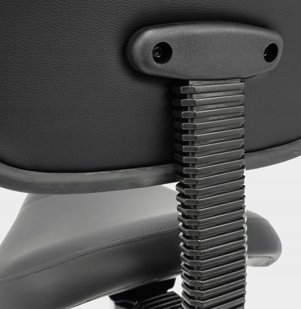 Taboret Krzesło Hoker Kosmetyczny Rodeo Siodło Regulowany Kółkach Czarny