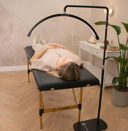 Łóżko kosmetyczne do stylizacji rzęs Space Gold 60cm - CZARNE