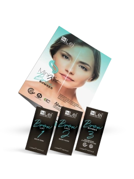 Inlei® „MINI KIT” BROW BOMBER mini zestaw saszetek do brwi 3 x 1,2 ml