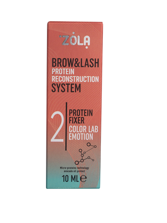 ZOLA Color Lab EMOTION Preparat do laminacji brwi i rzęs Krok 2 Protein Fixer 10 ml
