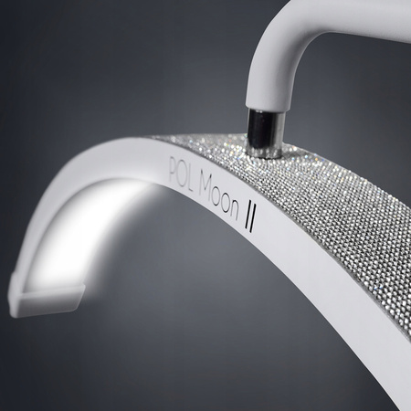 Lampa kosmetyczna podłogowa i-coucou POL Moon II z Cyrkoniami 45 W biały