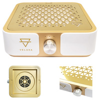 Pochłaniacz Pyłu VELUXA Paznokci Manicure Nablatowy Regulowany 60W Złoty