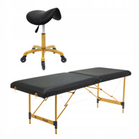 ZESTAW: Łóżko z miejscem na nogi + taboret Rodeo/Siodło