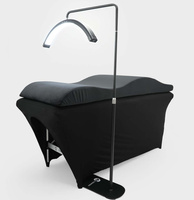 Materac kosmetyczny 60x185 cm + Łóżko do przedłużania rzęs 60 cm + Lampa + Prześcieradło