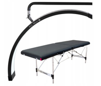 Lampa Kosmetyczna LED Bezcieniowa Czarna + Łóżko Kosmetyczne Stylizacji Rzęs 60 cm