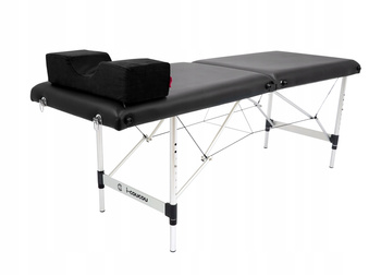 Łóżko Kosmetyczne Składane Przenośne do Stylizacji Rzęs Aluminiowe 60 cm + Poduszka Profilowana