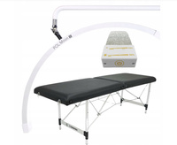 Lampa Kosmetyczna LED Stojąca Biała + Łóżko Kosmetyczne Stół do Stylizacji Rzęs 60 cm