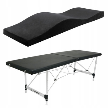 Łóżko Kosmetyczne Składane 60 cm + Materac Anatomiczny BASIC do Przedłużania Rzęs 60x185 cm