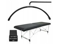 Lampa Kosmetyczna LED 45W Stojąca Czarna + Łóżko Kosmetyczne do Stylizacji Rzęs 60 cm