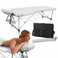 Łóżko Kosmetyczne Stół Masażu Przedłużania Rzęs Brwi Leżanka Składane ALU